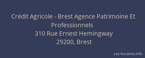 Crédit Agricole - Brest Agence Patrimoine Et Professionnels