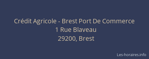 Crédit Agricole - Brest Port De Commerce
