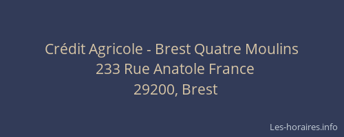 Crédit Agricole - Brest Quatre Moulins