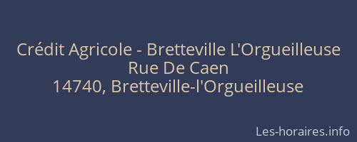 Crédit Agricole - Bretteville L'Orgueilleuse
