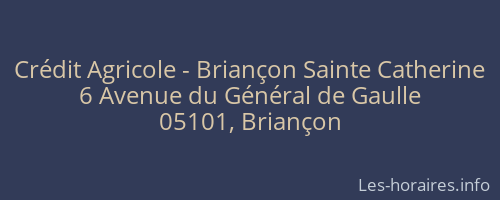 Crédit Agricole - Briançon Sainte Catherine