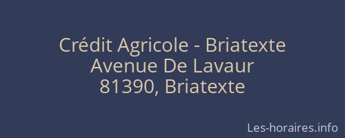 Crédit Agricole - Briatexte