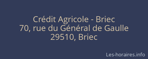 Crédit Agricole - Briec