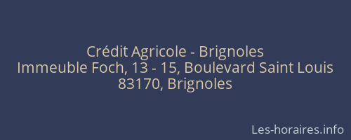 Crédit Agricole - Brignoles