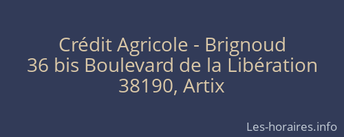 Crédit Agricole - Brignoud