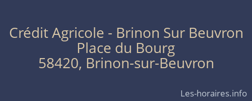 Crédit Agricole - Brinon Sur Beuvron