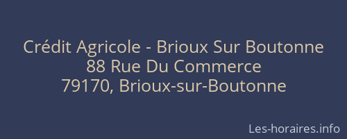 Crédit Agricole - Brioux Sur Boutonne