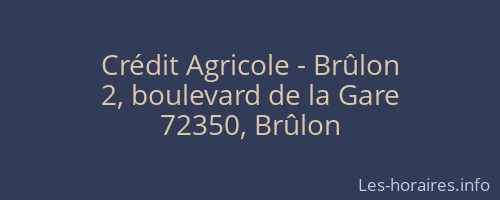 Crédit Agricole - Brûlon