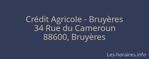 Crédit Agricole - Bruyères