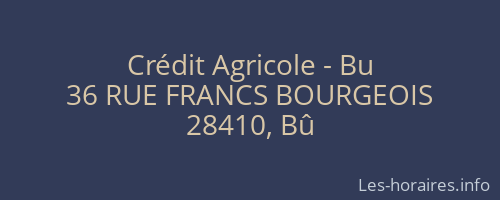 Crédit Agricole - Bu