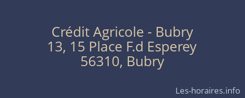 Crédit Agricole - Bubry