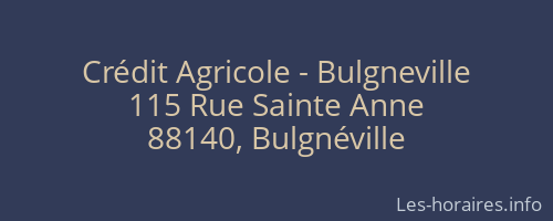 Crédit Agricole - Bulgneville