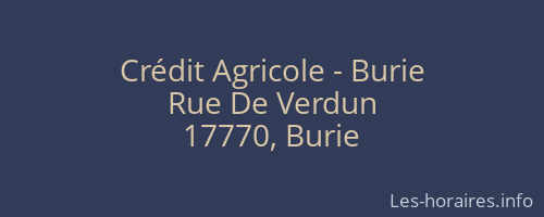 Crédit Agricole - Burie