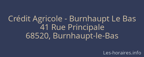 Crédit Agricole - Burnhaupt Le Bas