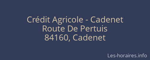 Crédit Agricole - Cadenet
