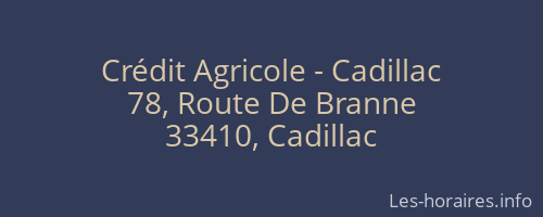 Crédit Agricole - Cadillac