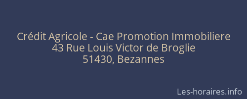Crédit Agricole - Cae Promotion Immobiliere