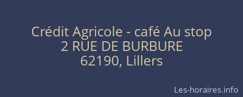 Crédit Agricole - café Au stop