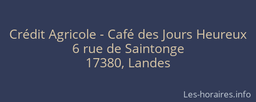 Crédit Agricole - Café des Jours Heureux