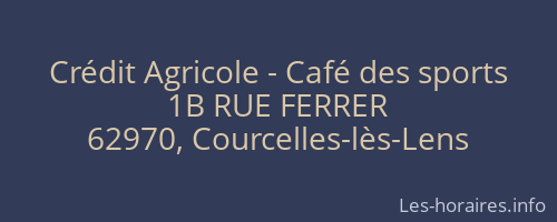 Crédit Agricole - Café des sports
