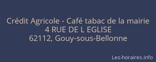 Crédit Agricole - Café tabac de la mairie