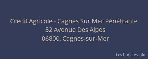 Crédit Agricole - Cagnes Sur Mer Pénétrante