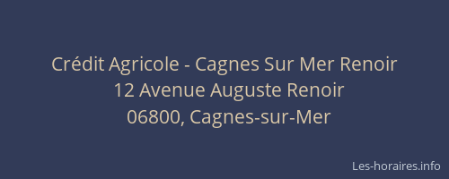 Crédit Agricole - Cagnes Sur Mer Renoir