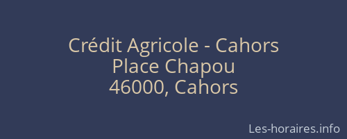 Crédit Agricole - Cahors