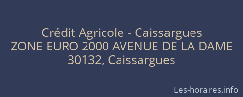 Crédit Agricole - Caissargues