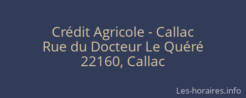 Crédit Agricole - Callac