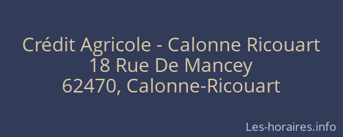 Crédit Agricole - Calonne Ricouart