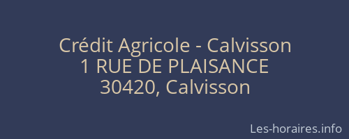 Crédit Agricole - Calvisson