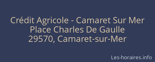 Crédit Agricole - Camaret Sur Mer