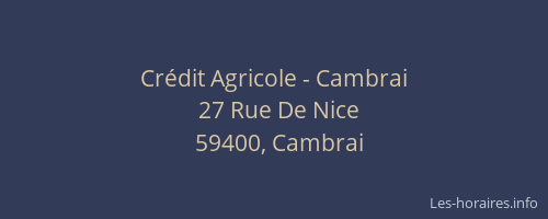 Crédit Agricole - Cambrai