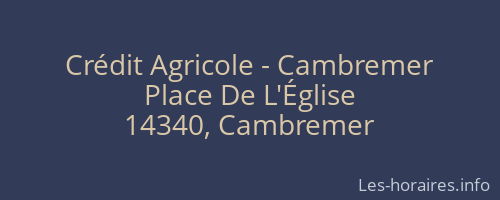 Crédit Agricole - Cambremer