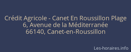 Crédit Agricole - Canet En Roussillon Plage