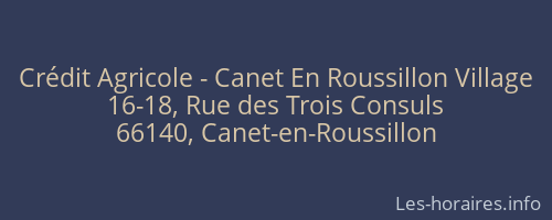 Crédit Agricole - Canet En Roussillon Village