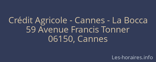 Crédit Agricole - Cannes - La Bocca