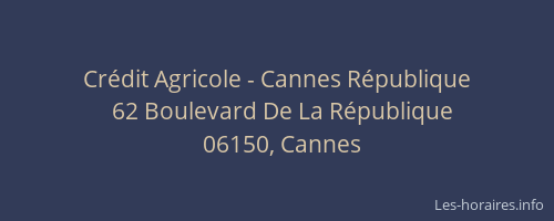 Crédit Agricole - Cannes République