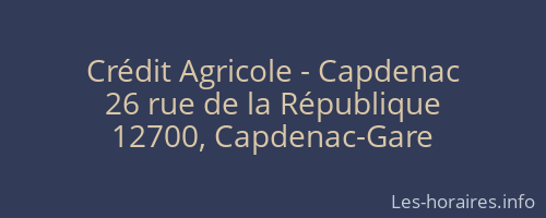 Crédit Agricole - Capdenac
