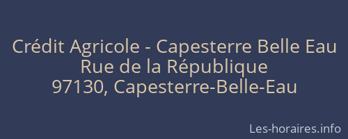 Crédit Agricole - Capesterre Belle Eau
