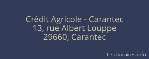 Crédit Agricole - Carantec