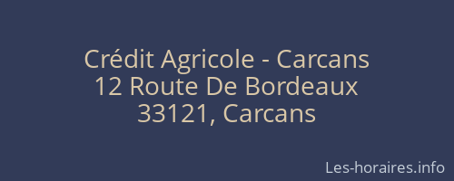 Crédit Agricole - Carcans