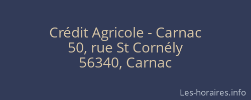 Crédit Agricole - Carnac