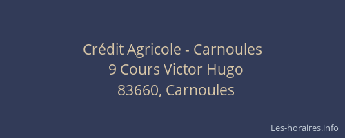 Crédit Agricole - Carnoules