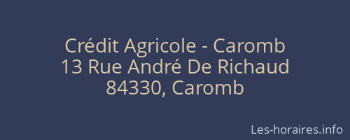 Crédit Agricole - Caromb