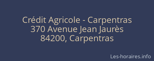 Crédit Agricole - Carpentras