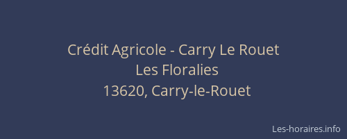 Crédit Agricole - Carry Le Rouet