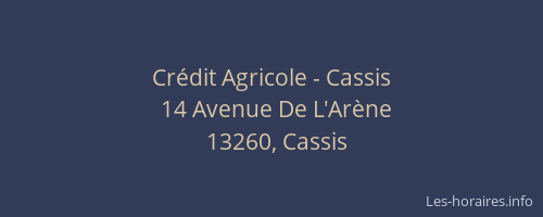 Crédit Agricole - Cassis