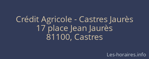 Crédit Agricole - Castres Jaurès